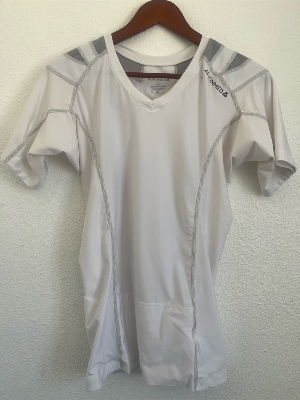 Postural Fitness By Alignmed Men’s Sz Large Compression Shirt White Athletic USA